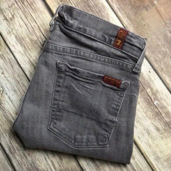 7 For All Mankind Denim - 7 For All Mankind Jeans Straight Gray 28 Stretch
